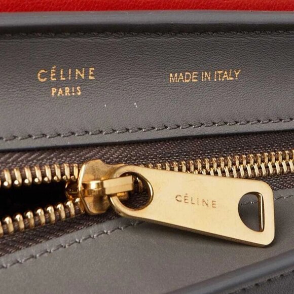 Celine Tri-Color Smooth Leather and Suede Medium Trapeze Bag - Picture 9 of 12